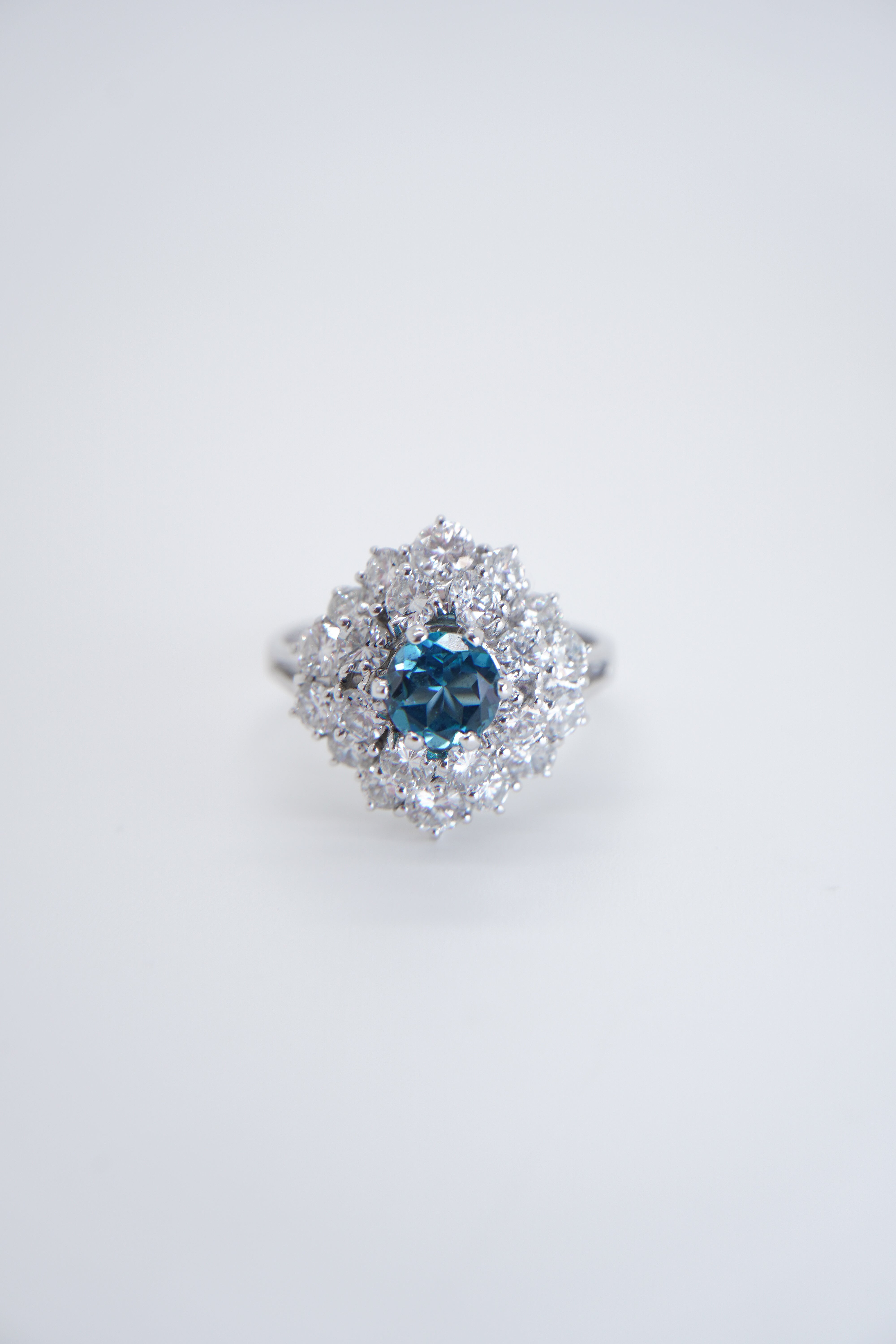 London Topaz and Diamond Ring