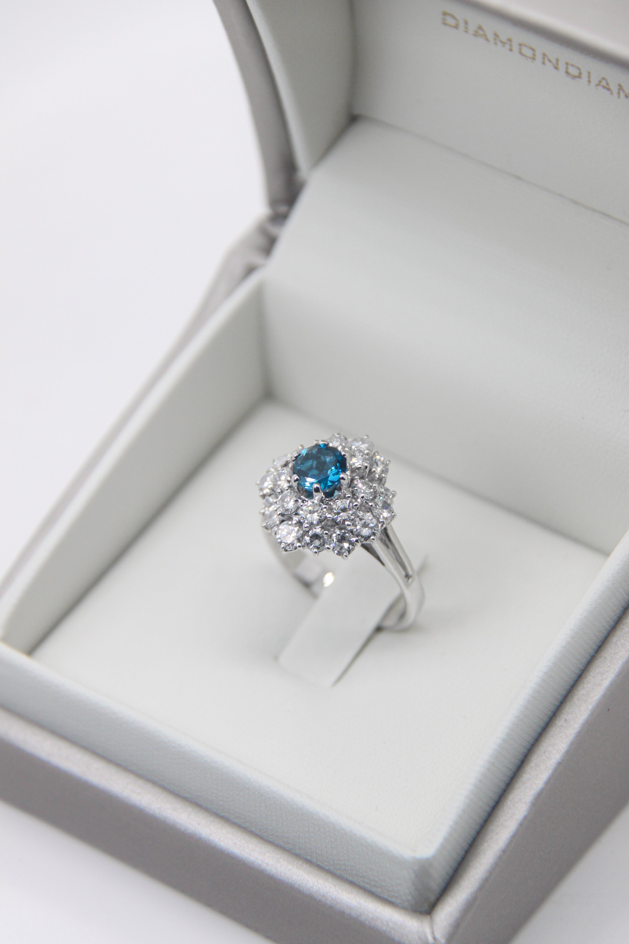 London Topaz and Diamond Ring