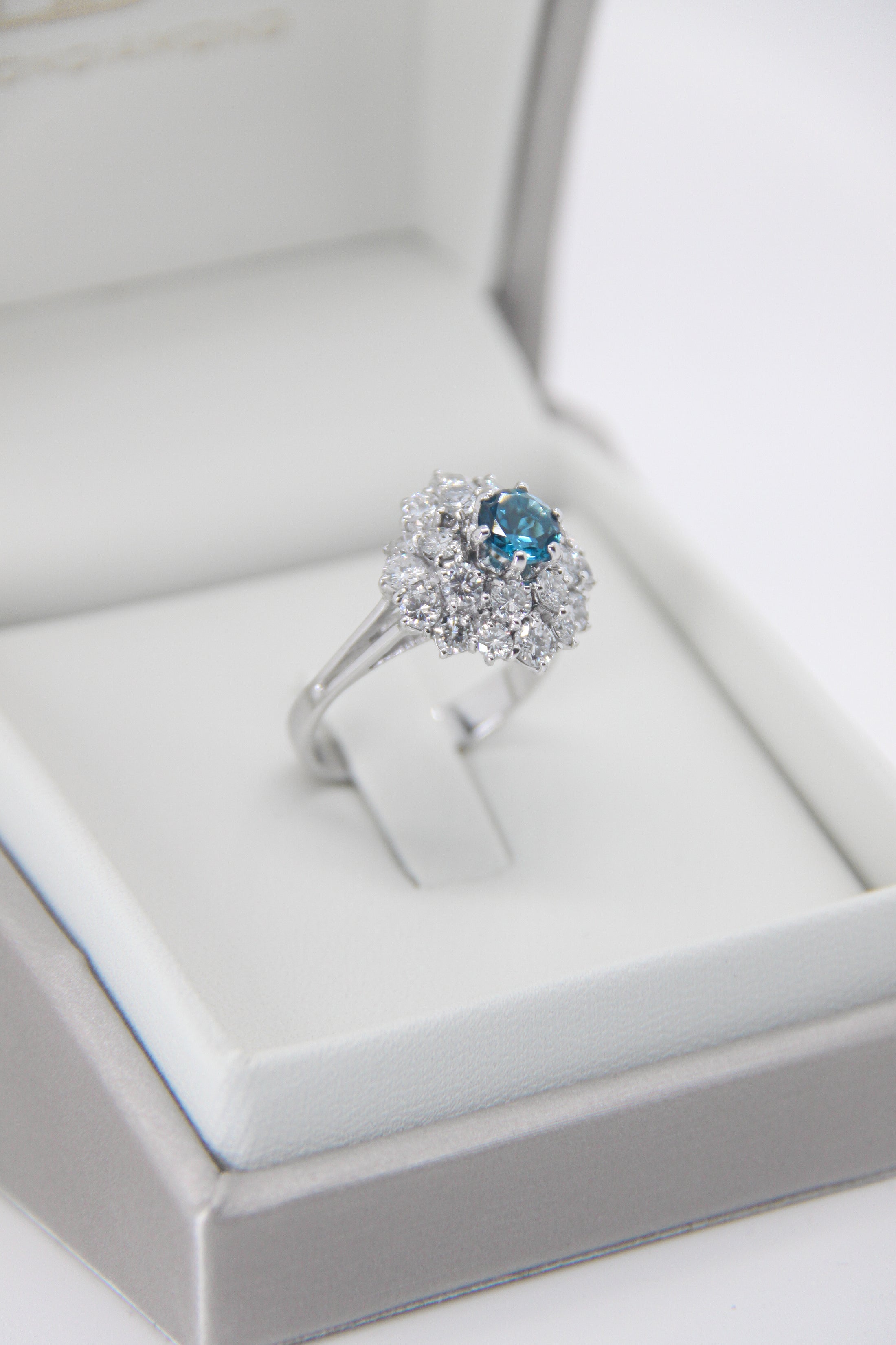 London Topaz and Diamond Ring