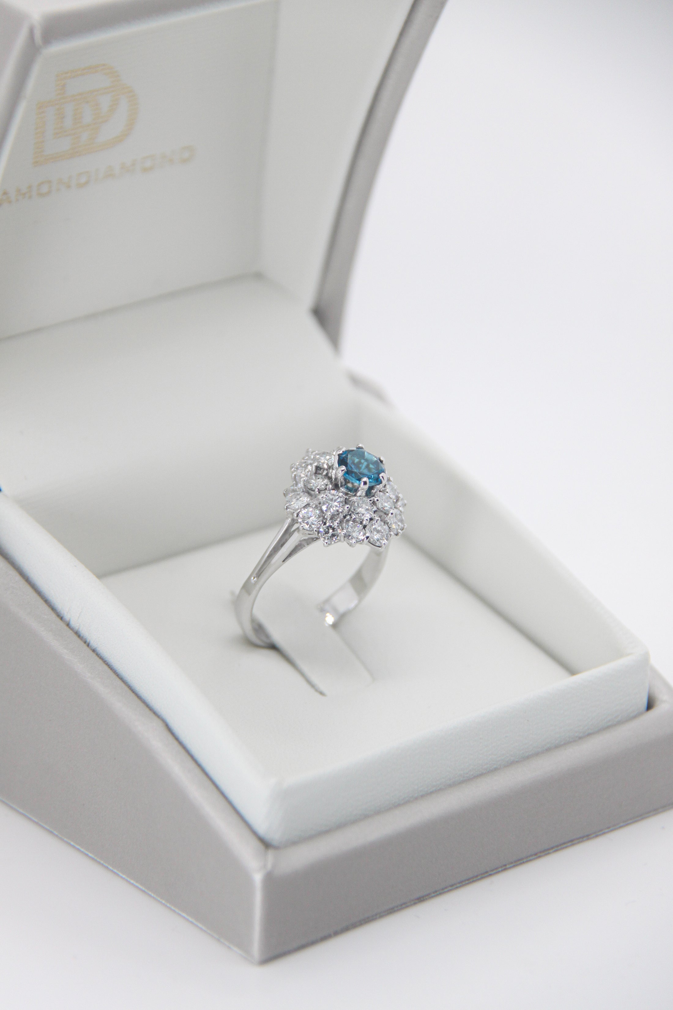 London Topaz and Diamond Ring