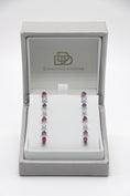 Load image into Gallery viewer, Natural Rubies and Diamond Pendant Earrings
