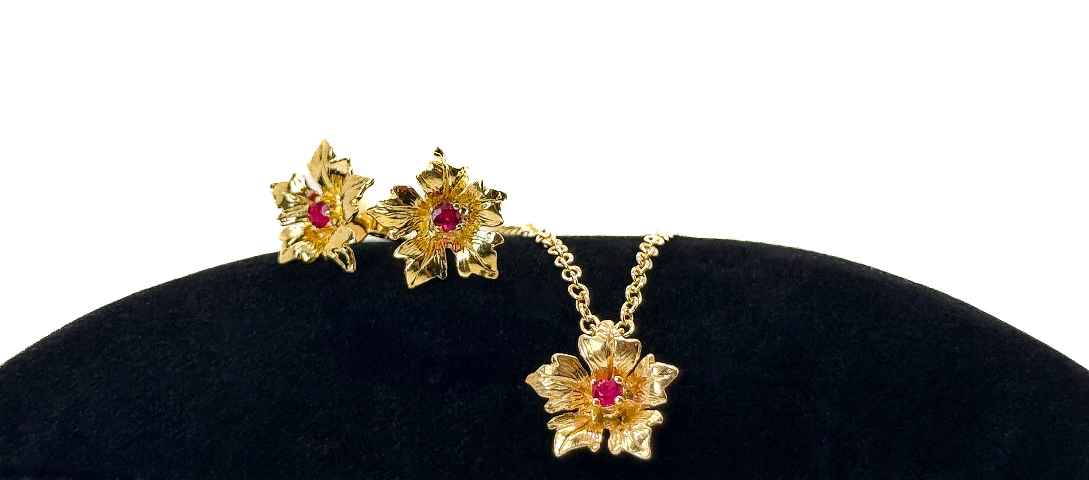 Ruby Necklace &amp; Earrings