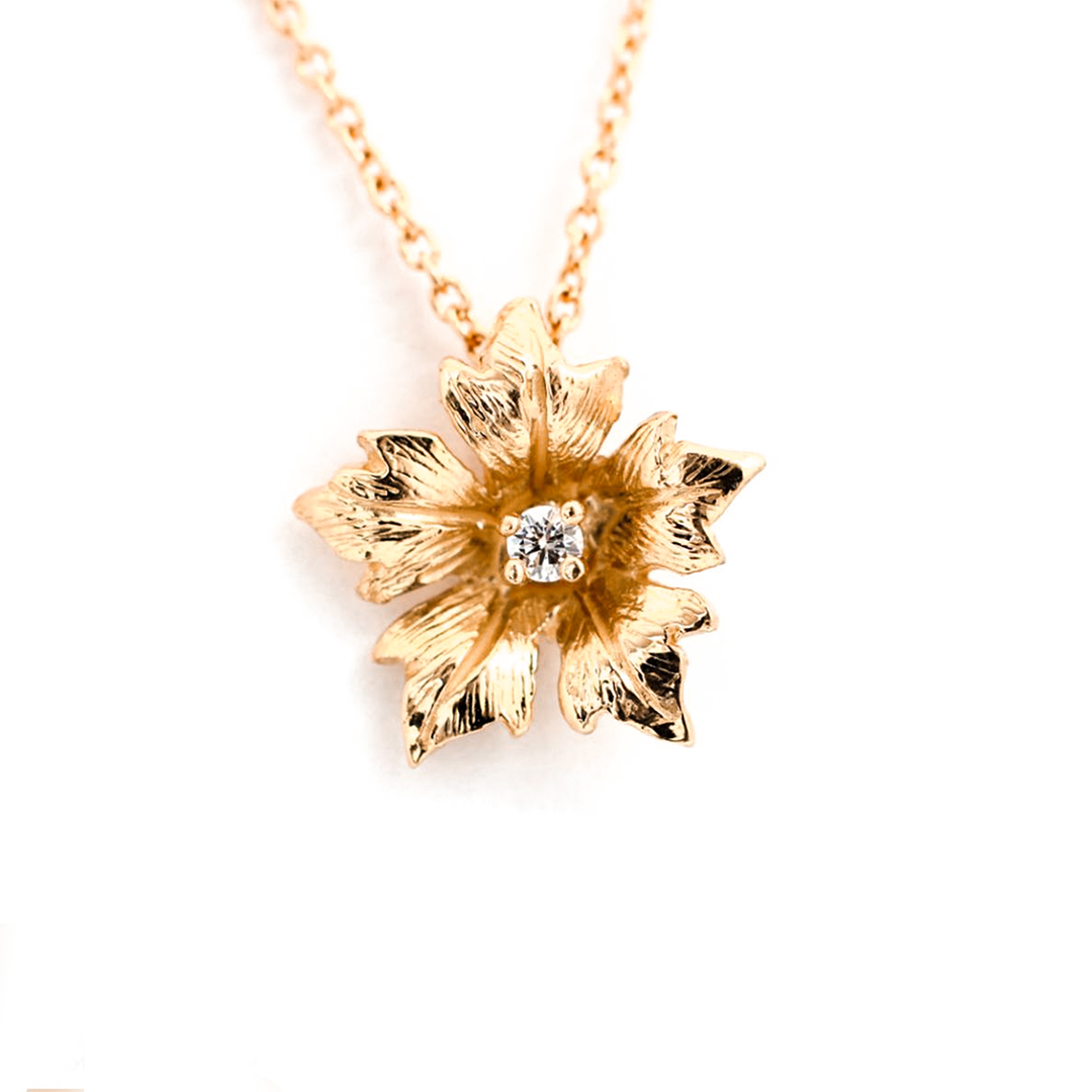 Yellow Gold Necklace with Diamond